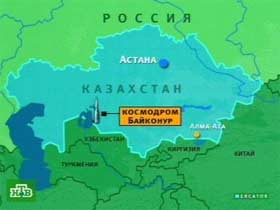 Байконур на карте. Кадр НТВ, "Сегодня" (с) Байконур на карте. Кадр НТВ, "Сегодня" (с)